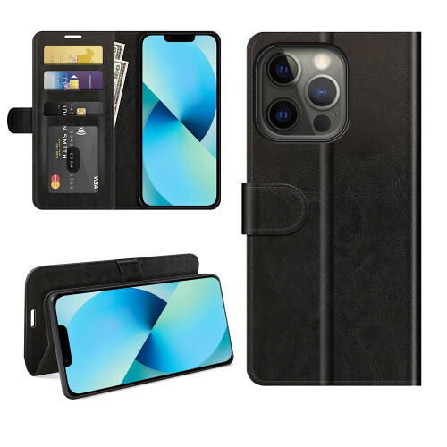 Wallet-hoesje voor iPhone 13 Pro Max - Zwart