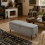 Harika Linen Look Light Grey Storage Ottoman 1