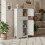 Elne Vael Wooden White Freestanding Multi Storage Kitchen Cabinet 1