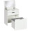 Nohadi White Dressing Table With Flip Up Mirror Hidden Storage Compartments And Drawer Unit 1