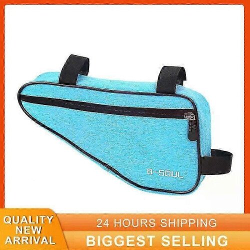 (Red B) Bicycle Triangle Front Tube MTB Saddle Bag Colorful Storage Pouch Frame Holder Cycling 2