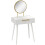 Sovaha White Elegant Dressing Table With Round Mirror 60 x 40 x 123cm 1