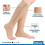 (beige, S/M) Chaussettes de compression sans orteil avec genou zippé latéral haut 4