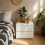 Rome Matt White Wooden Bedside Table 2 Drawers 1