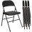 4er-Set Klappstühle, tragbare Bürostühle, Metallbeine, schwarz 1