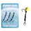 (8#) Carp Rig Hook Bent Shank Inverted Bottom Fishing Hook mit Float und Perlen Bait 5