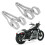 Motorrad Scheinwerfer Befestigung 2x 33-41mm Alu 1