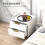 Yoha White and Gold Ribbed 2 Drawer Bedside Table 5
