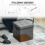 Nasedo Square Velvet Grey Foldable Storage Ottoman with Removable Lid 7