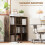 Toleel Wooden Rustic Brown 9 Cube Storage Bookcase 6