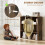 Toleel Wooden Rustic Brown 9 Cube Storage Bookcase 5