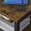 Liri Hael Small Rustic Brown Bedside Table With 2 Drawers And Top Shelf 7