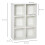 Veniha Nozi Wood White 6 Cube Storage Bookcase 3