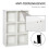Veniha Nozi Wood White 6 Cube Storage Bookcase 4