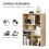 Nafino Ledi Wood Oak Effect 6 Cube Storage Bookcase 4