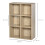 Nafino Ledi Wood Oak Effect 6 Cube Storage Bookcase 3