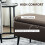 Mahano Linen Look Dark Brown Rectangle Storage Ottoman 6
