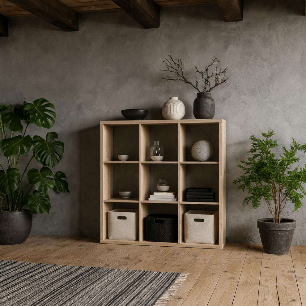 Mauro 3X3 Storage Unit In Sonoma Oak 5056880233736