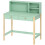 Kids Study Desk with Drawers Shelf and Storage Green 2