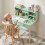 Kids Study Desk with Drawers Shelf and Storage Green 3