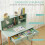 Kids Study Desk with Drawers Shelf and Storage Green 6