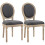 Brazzi Solid Wood Grey French Style Dining Chairs Set Of 2 1