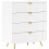 Refa Wooden White Elegant 4 Drawer Bedside Storage Table 1