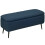 Sudina Linen Look Rectangle Dark Blue Storage Ottoman 2