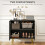 Diro High Gloss Black Geometric Pattern Sideboard With Gold Hairpin Legs 4