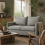 Yodilo Grey Faux Leather Marble Effect 2 Seater Sofa 1