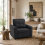 Soliri Black Upholstered 3 In One Convertible Single Sofa Bed Tufted Cushion 1