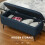 Sudina Linen Look Rectangle Dark Blue Storage Ottoman 5