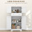 Elne Vael Wooden White Freestanding Multi Storage Kitchen Cabinet 5
