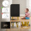 Diro High Gloss Black Geometric Pattern Sideboard With Gold Hairpin Legs 6