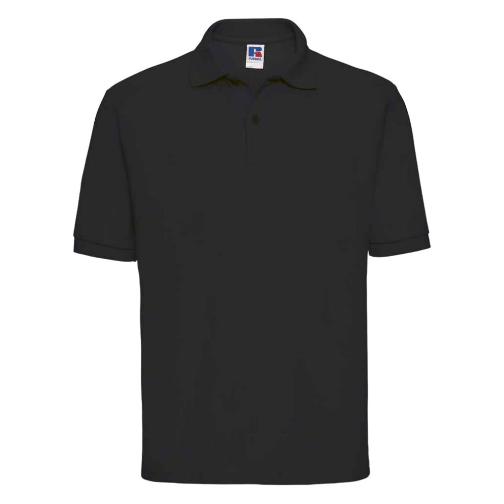 Russell (6Xl, Black) Unisex Adult Classic Polycotton Polo Shirt