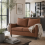 Mipa Brown  Faux Leather Marble Effect 2 Seater Sofa 1