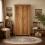 Tralee Brown Wood Double Door Wardrobe 1