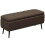 Mahano Linen Look Dark Brown Rectangle Storage Ottoman 2