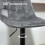 Modern Swivel Bar Stools Set of 2 Upholstered Dark Grey 8