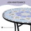 Makema Ceramic Blue And White Round Mosaic Outdoor Bistro Table 6