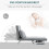 Yorito Suedette Grey Adjustable Back Futon Sofa Chair 4