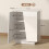Ranifa Modern High Gloss White Freestanding Storage Cabinet 2 Doors 3