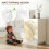 Ranifa Modern High Gloss White Freestanding Storage Cabinet 2 Doors 6