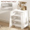 Ranifa Modern High Gloss White Freestanding Storage Cabinet 2 Doors 5