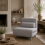 Kano Fabric Grey Adjustable Back Futon Style Sofa Chair 1