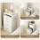 Yova White Compact Dressing Table And Stool Set With Storage 4