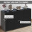 Lino High Gloss Black Sideboard With Push Drawers And 3 Doors 8