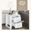 Sovise Set Of 2 Wooden White Bedside Tables With 2 Drawers 4