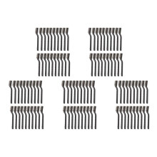 100 Pieces Handle Stainless Steel Wire Bristles Brush Set for Cleaning Welding Slag, Stain and Rust (Silvery)