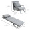 Yorito Suedette Grey Adjustable Back Futon Sofa Chair 3